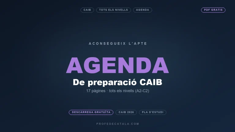 Aconsegueix l’APTE — Agenda de preparació gratuïta (CAIB)