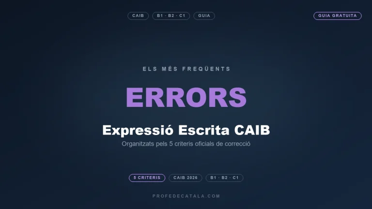Els errors més freqüents a l'expressió escrita de l'examen CAIB