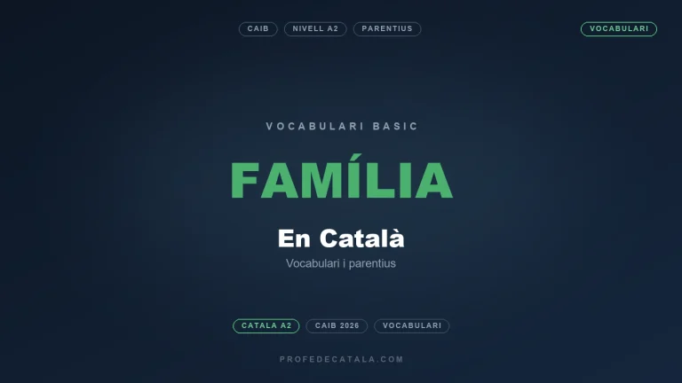 La família en català: vocabulari i parentius