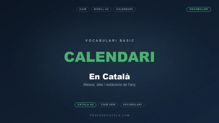 Els mesos, els dies de la setmana i les estacions en català