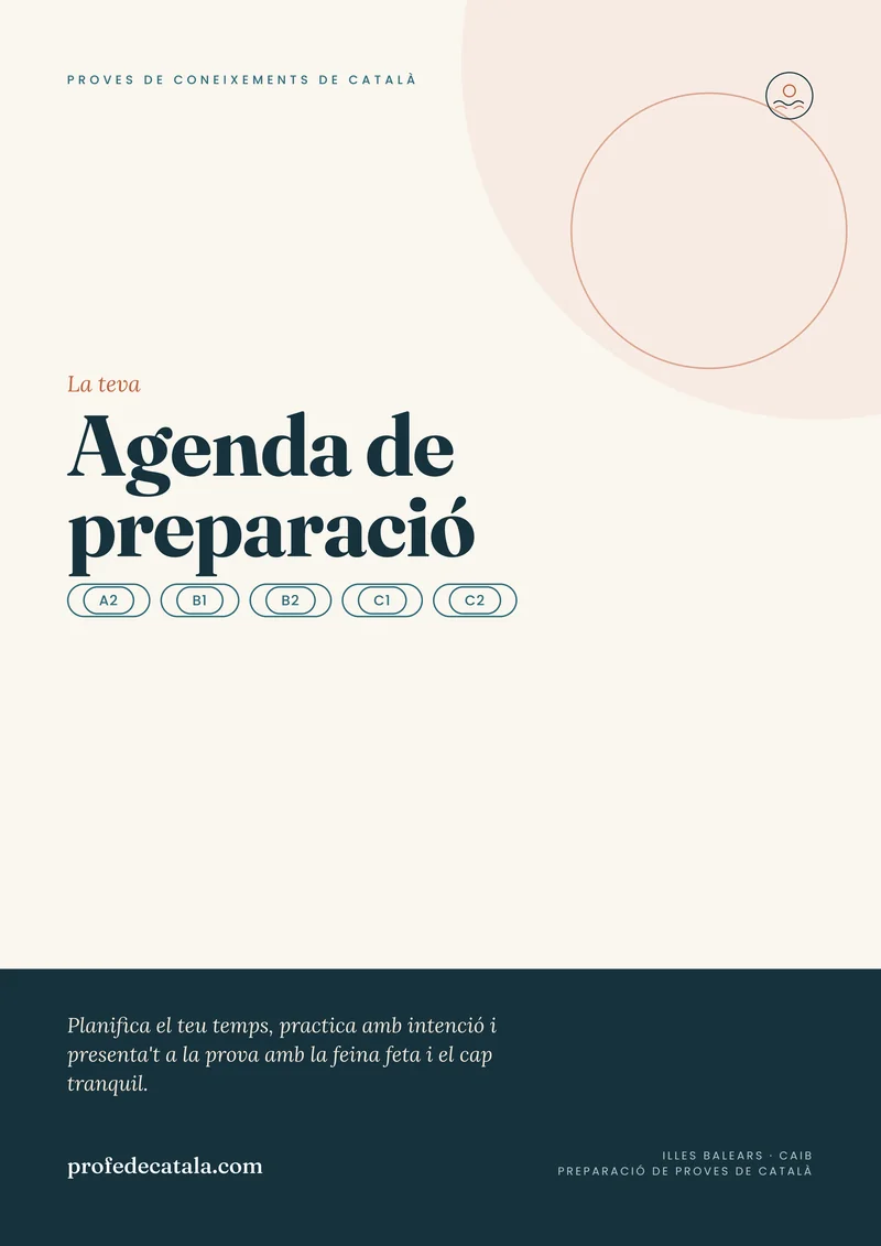 Agenda de preparació per a les proves de català CAIB