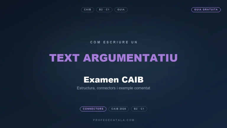 Com escriure un text argumentatiu per a l'examen de català CAIB